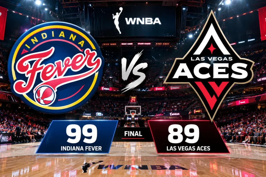 Indiana Fever 99 vs Las Vegas Aces 89 WNBA game featured image